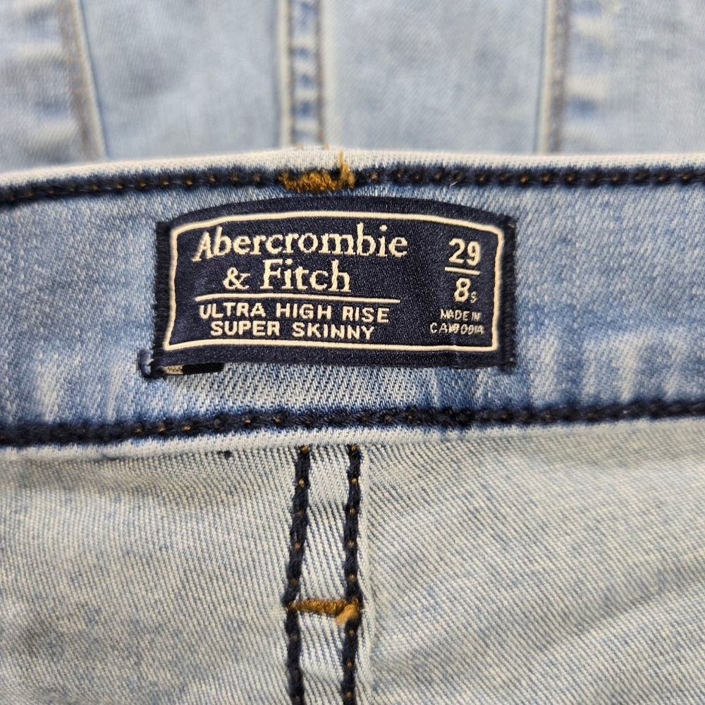 EUC Abercrombie & Fitch Ultra High Rise Super Skinny Sz29/8s - Picture 5 of 9